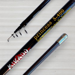 Вудка Mikado Princess з кільцями, тест 10-30г, довжина 4м